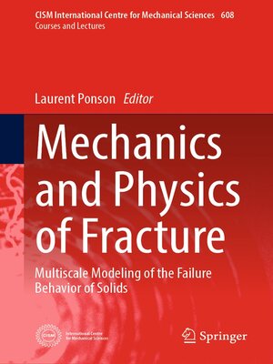 cover image of Mechanics and Physics of Fracture